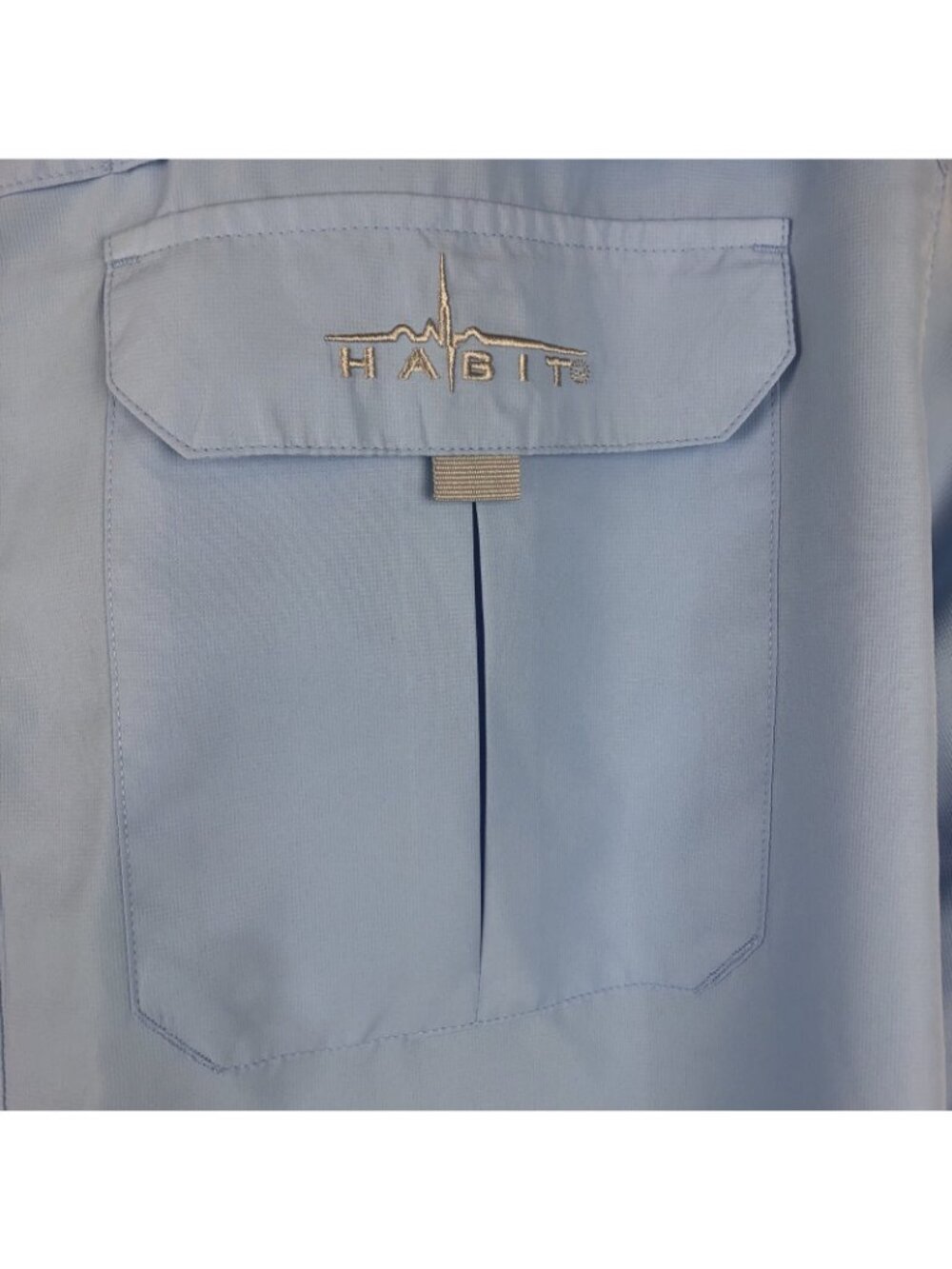HABIT Long Sleeve Shirt 360* Vented Back Mens sz 2XL Baby Blue - Picture 6 of 8